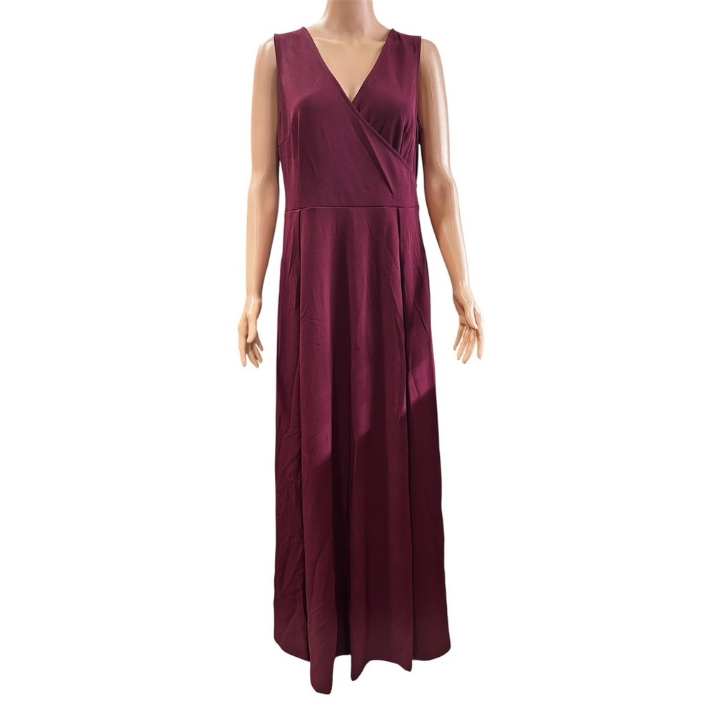 Mushare XL Burgundy Sleeveless Dress Women's Wedding Guest